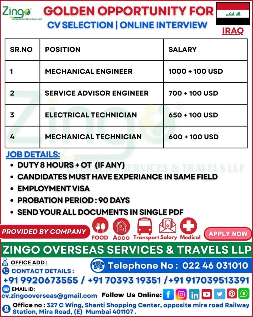 JOB OPENING IN IRAQ