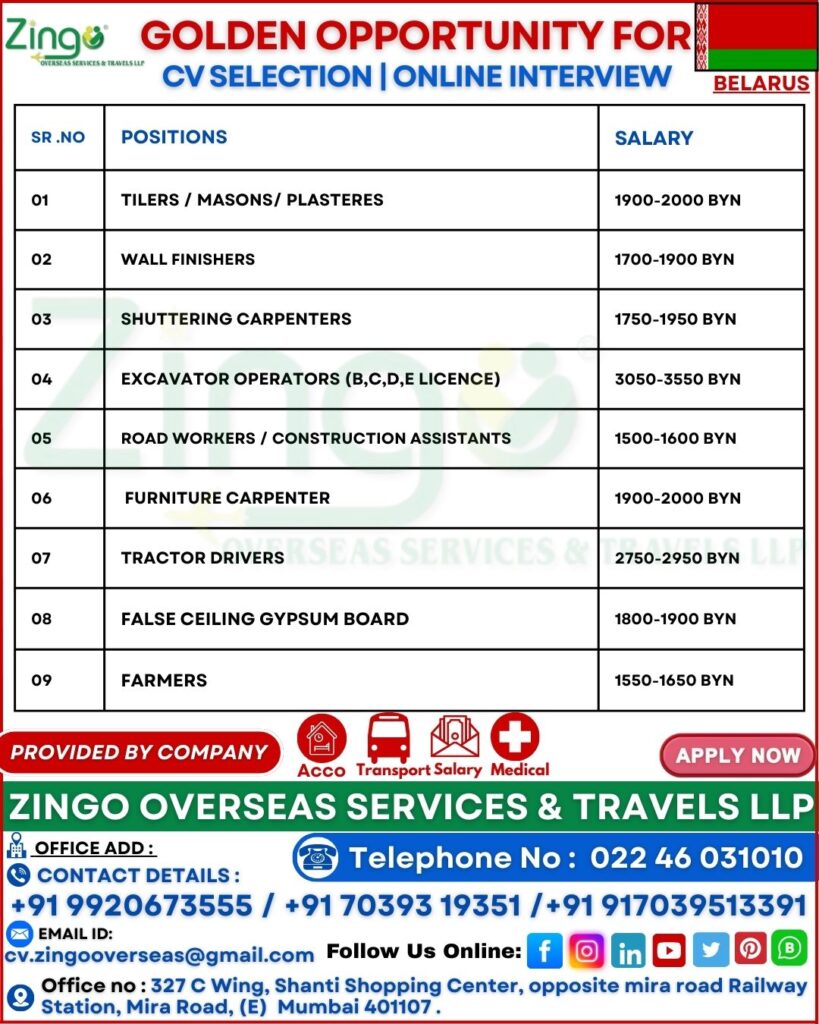 JOB OPENING IN BELARUS