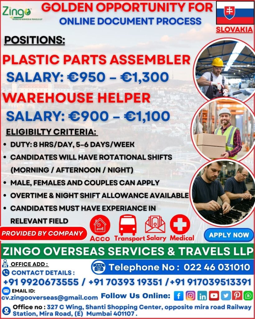 JOB OPENING FOR SLOVAKIA