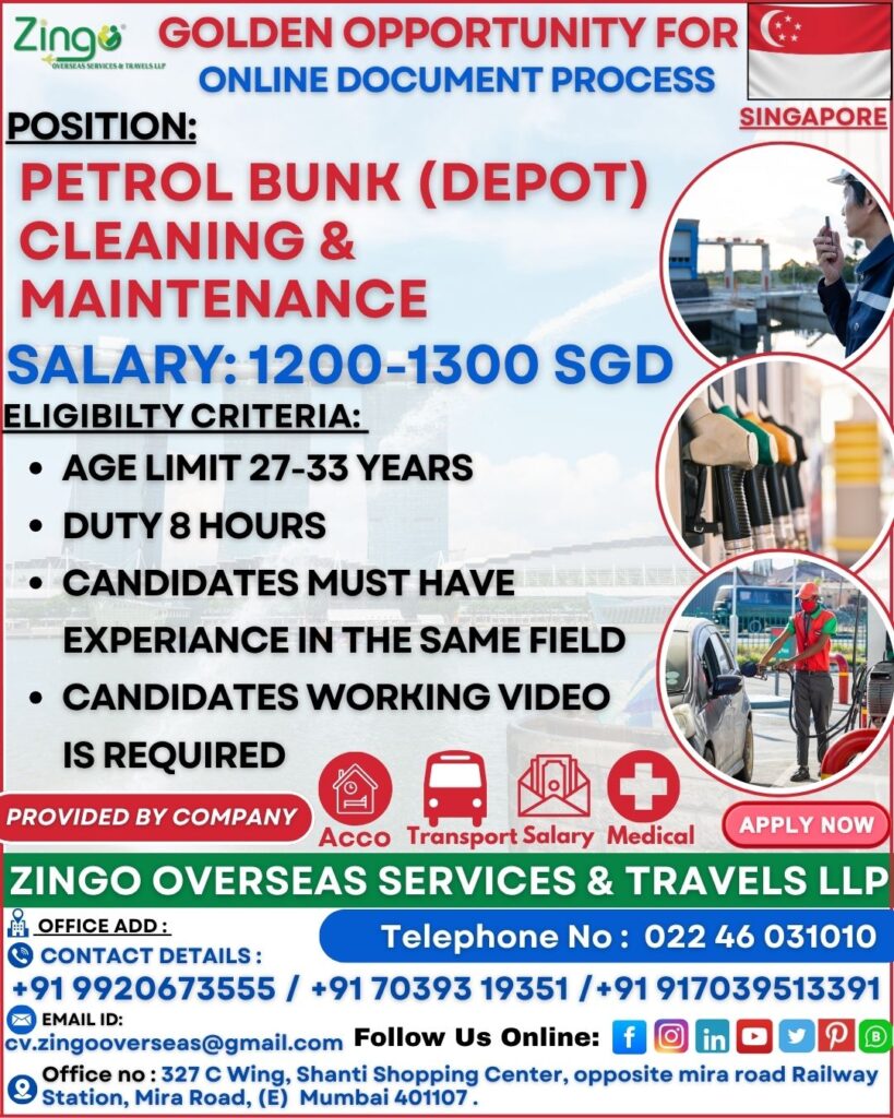 JOB VACANCY IN SINGAPORE
