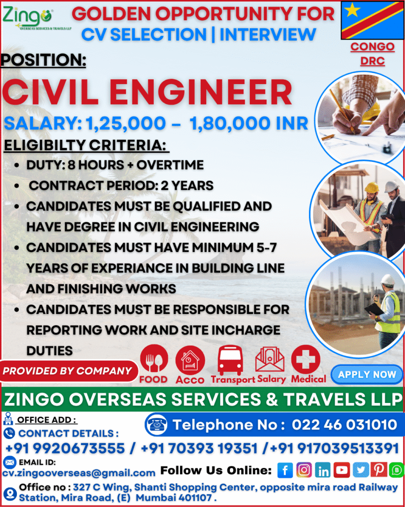 JOB VACANCY FOR CONGO DRC