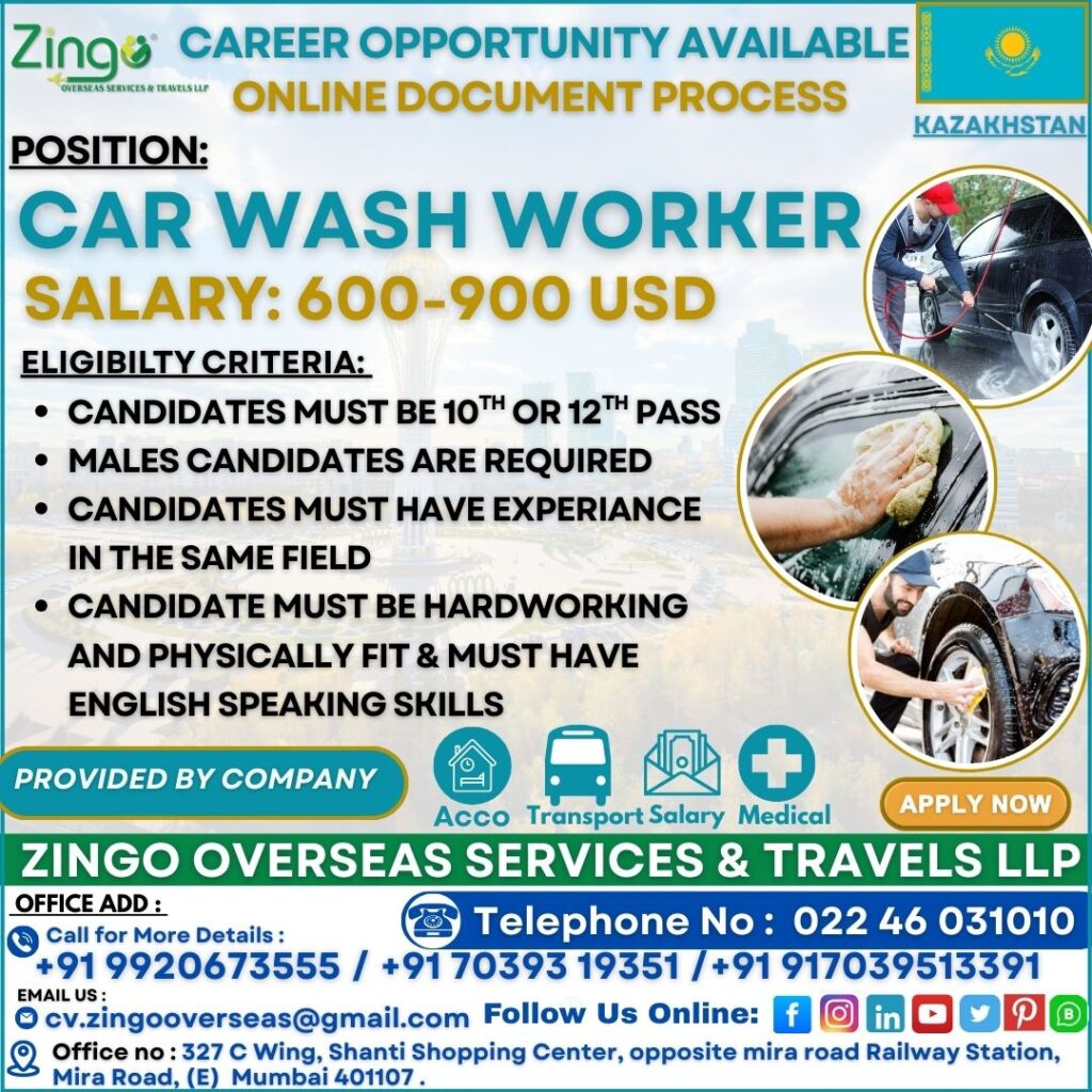 JOB VACANCY FOR KAZAKHSTAN