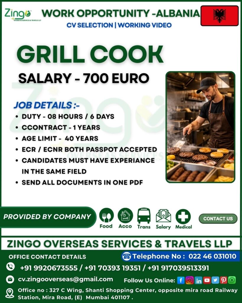 JOB VACANCY FOR ALBANIA